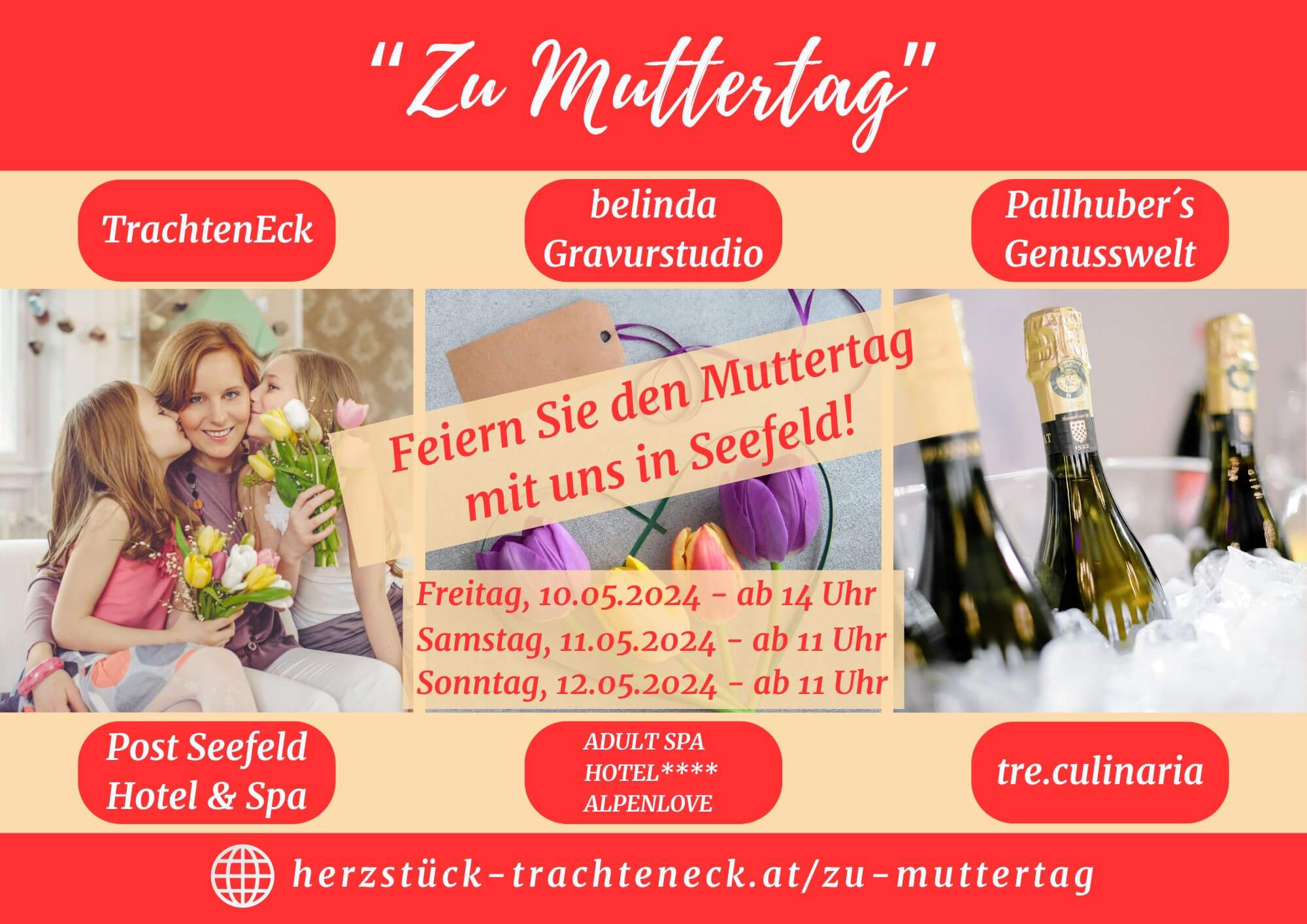 Ankündigung Muttertagsevent in Seefeld 